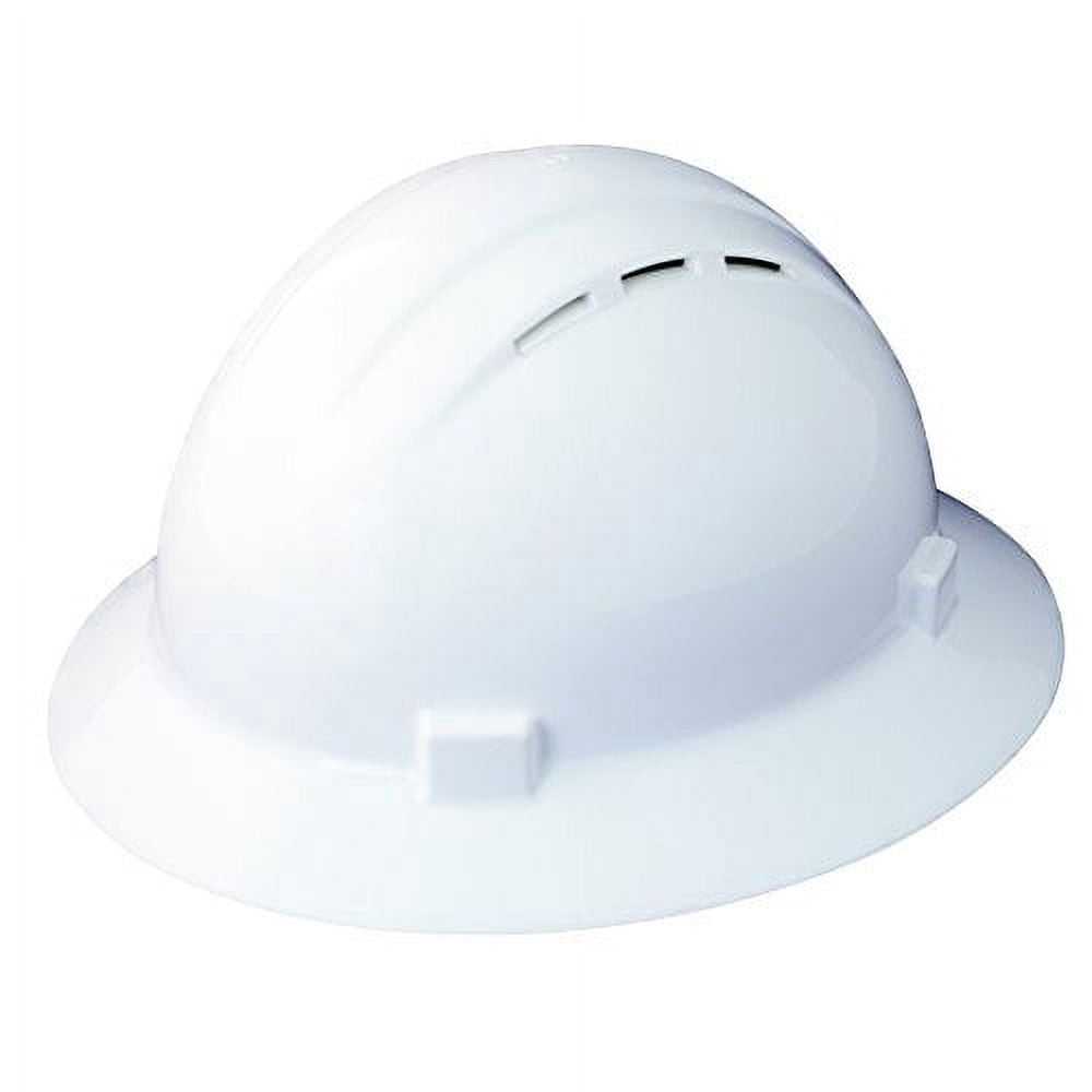 Erb Americana Full Brim Vent Hard Hat 4Pt Ratchet White