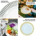 thumbnail image 4 of Efavormart 10 PCS - White w/ Gold 7.5" Hot Stamped Round Disposable Plastic Plate Dinner Plates - Perfect for Wedding Ceremonies, Birthday Celebrations, Upscale Occasions, and Special Events, 4 of 11