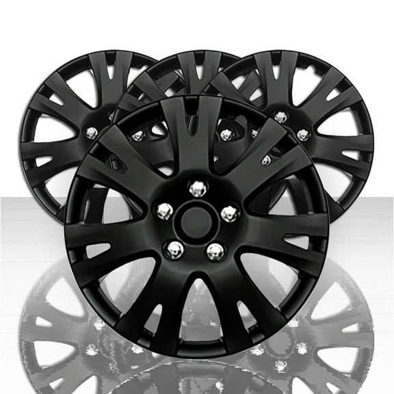 Set of 4 16" 7 Split Spoke Wheel Covers for 2009-2013 Mazda 6 - Gloss Black