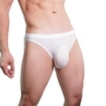 thumbnail image 2 of HVOBTTY Mens Fashion Classic Briefs, Everyday Comfortable Briefs for Men, Men's Casual Soft Solid Color Ice Silk Breathable Seamless Sports Briefs White, XXL, 2 of 4