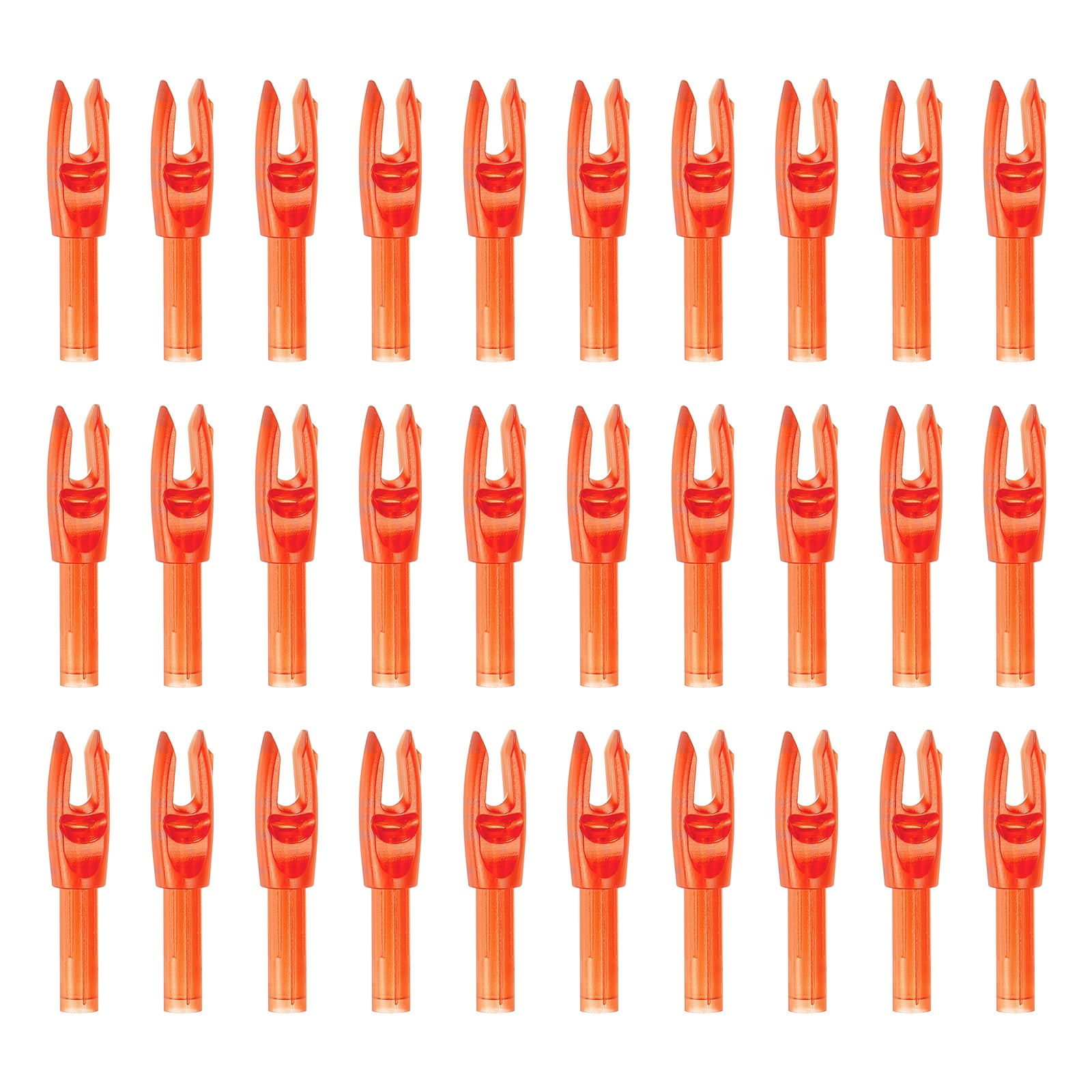 Uxcell Archery Arrows Nocks Plastic Insert Arrow Nock Replacement Arrow Tails for Hunting Shooting Compound Recurve Transparent Orange