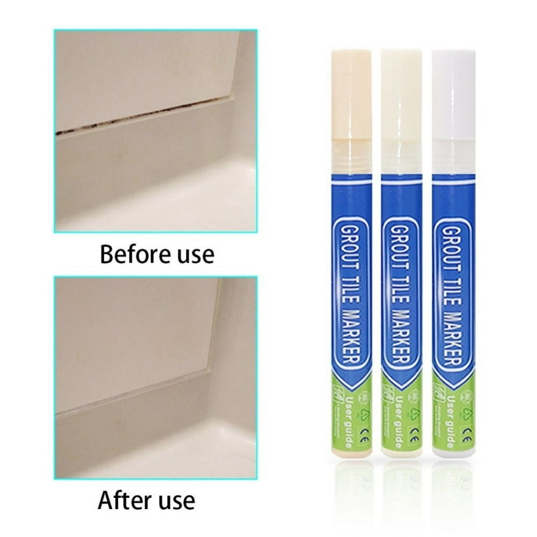 3Pcs Tile Marker Repair Wall Pen White Grout Marker Odorless Non