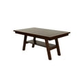 thumbnail image 5 of Dark Walnut Rectangle Dining Table - Rubberwood, 66" x 40" - Modern Dining Room Furniture w/ Shelf. Solid Wood Design, Contemporary Style., 5 of 24