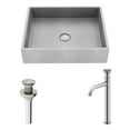 thumbnail image 3 of VIGO Coca Concreto Stone Rectangular Bathroom Vessel Sink in Gray with Cass Vessel Faucet and Pop-Up Drain in Brushed Nickel-VGT2091, 3 of 14