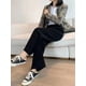 thumbnail image 1 of Versión coreana de pantalones casuales de pana de chenilla de cintura alta para otoño e invierno, además de pantalones anchos y sueltos con relleno de terciopelo para mujer, 1 of 1
