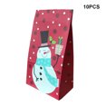 thumbnail image 1 of Worallymy Bolsas de Regalo de Navidad Bolsa de Papel de Dibujos Animados para Dulces Bolsa de Paquete de Galletas de Chocolate Decoración de Navidad Muñeco de Nieve 10 Piezas Worallymy JD735816047, 1 of 7