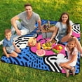 thumbnail image 7 of Color Wave Point Geometry Outdoor Picnic Blanket, Foldable Waterproof Beach Mat, Portable Beach Blanket for Beach Camping, Hiking, Family Concerts, 7 of 7