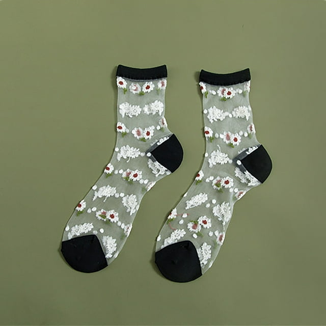 Chaussettes Fines en Patchwork Respirantes pour Femmes