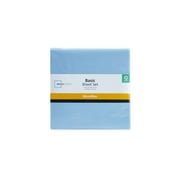 Mainstays Basic Value Microfiber Bed Sheet Set, Queen, Light Blue, 4 Piece