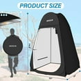 thumbnail image 2 of Portable Pop Up Shower Privacy Shelters Instant Tent Dressing Changing Outdoor Camping Toilet Tent W59.1 xH74.9, 2 of 8