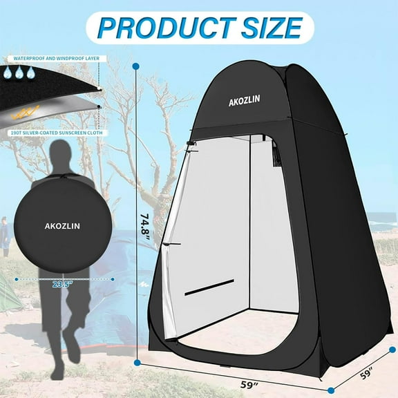 Portable Pop Up Shower Tent -  Privacy Dressing Changing Tent for Outdoor Use