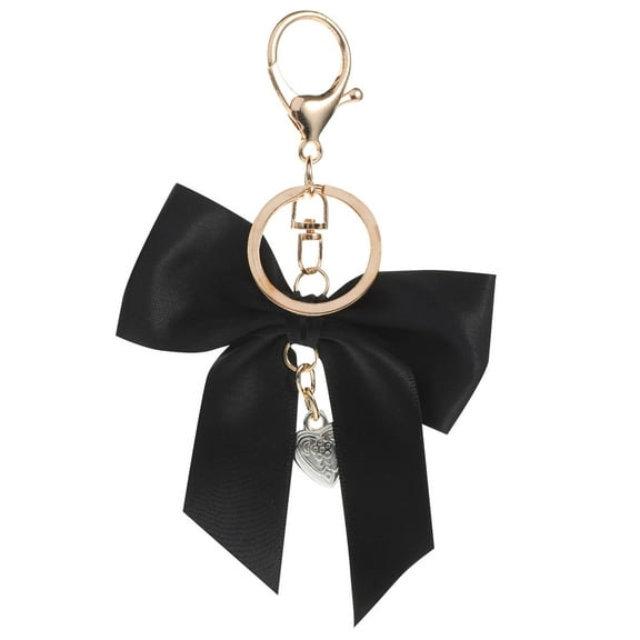 HOOWIFFY Black Bow Keychain, Elegant and Versatile Accessory for Bag, Keys, and Everyday Decoration