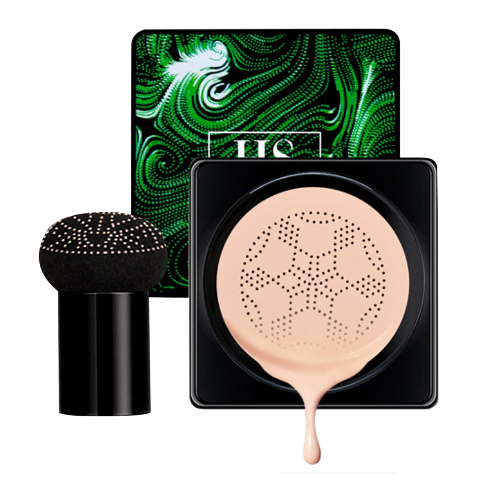 Base de Maquillaje en Cushion con Esponja de Champiñón, Ideal para un