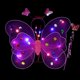 thumbnail image 4 of Accesorios de vestuario de actuación para niños, falda de gasa para niñas, alas luminosas de ángel, falda de mariposa de ángel con 20 luces, conjunto de tres piezas, 4 of 4