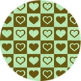 thumbnail image 1 of Ahgly Company Machine Washable Indoor Round Transitional Dark Bronze Brown Area Rugs, 7' Round, 1 of 7