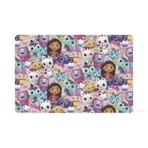 Zak Designs 11.8" x 17.6" Gabby's Dollhouse Reusable Kids Plastic Placemat, Gabby and Friends