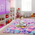 thumbnail image 6 of Softlife Soft Rainbow Area Rugs Fluffy Colorful Rugs Cute Floor Carpets Shaggy Playing Mat for Bedroom Home Decor,6'x9',Hot Pink, 6 of 6