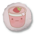 thumbnail image 1 of Facial Expression Strawberry Ice Round Throw Pillow Home Decoration Cushion, 1 of 3