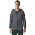 thumbnail image 3 of Adidas Men's Essentials Full-Zip Brushed Fleece Hoodie Hoody CD8712 (Charcoal S), 3 of 4