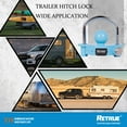 thumbnail image 5 of RETRUE Universal Coupler Lock Trailer Locks Ball Hitch Trailer Hitch Lock Adjustable Security Heavy-Duty Steel fits 1-7/8 Inch, 2 Inch, 2-5/16 Inch Couplers, Blue, Combination Lock,No Key Needed, 5 of 5