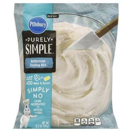 (3 Pack) Pillsbury Purely Simple Buttercream Frosting Mix, 13.2