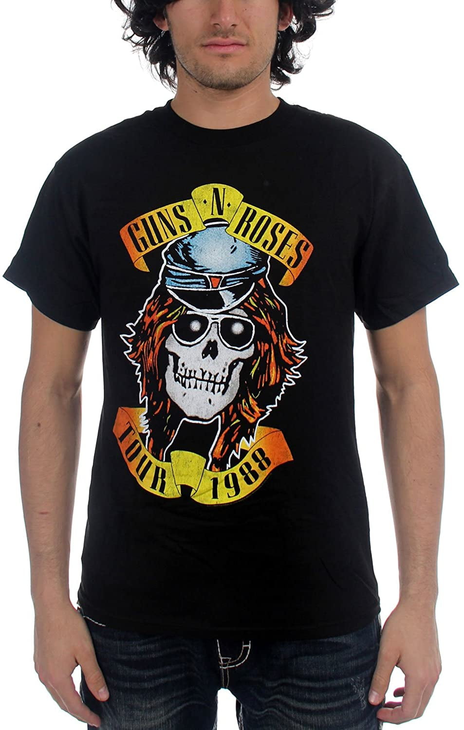 Guns N Roses Men's Distressed Death's Head T-Shirt 