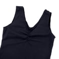 thumbnail image 5 of Venjoe Kids Big Girls Cotton Wide Camisole Ballet Dance Dress Gymnastics Leotard with Wrap Skirt Black XL, 5 of 7