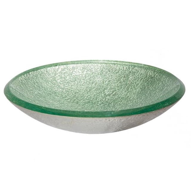 Eden Bath EB-GS69 Évier en Verre Gaufré de 18 Pouces&44; Vert Pâle