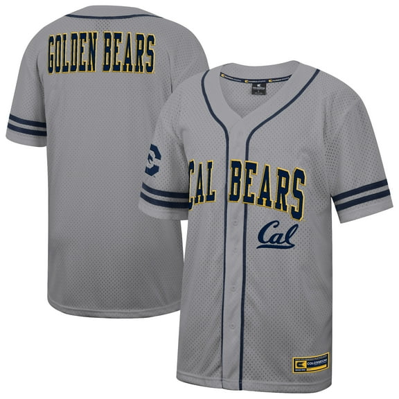 Men's Colosseum Gray Cal Bears Free Spirited Baseball Jersey