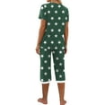 thumbnail image 5 of MINTREUS Womens Pajamas Short Sleeve Sleepwear Tops and Capri Pants Pjs Print Pajama Sets S-2XL, 5 of 5