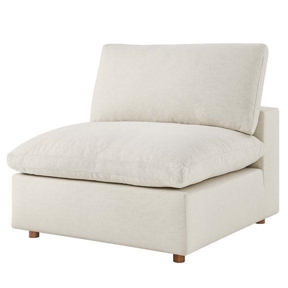 Modular Sofa Middle Chair, Beige, Fabric, Modern Contemporary, Living Lounge Cafe Room Hotel Lobby Hospitality