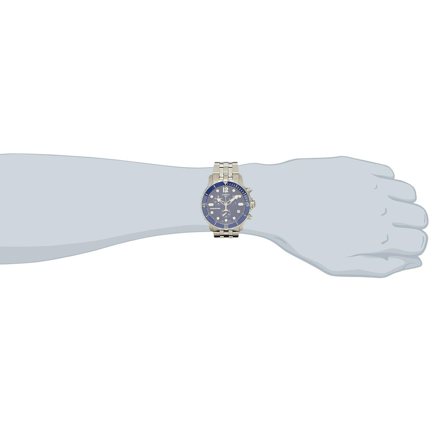 Tissot Seastar Chronograph Blue Dial Mens Watch T0664171104700