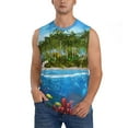 thumbnail image 2 of Picia Island And Coral Reef mens Cotton Tank Undershirts , Moisture-wicking Ribbed Tanks, Lightweight Cotton Tank Undershirts-XX-Large, 2 of 8