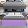 thumbnail image 2 of PiccoCasa Pleated Ruffle Bed Skirts with 14" Drop, Full Pale Purple, 2 of 8