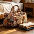 thumbnail image 3 of Cow Plaid Travel Weekender Bag Large Capacity Shoulder Duffel Tote for Women Vacation Gym Trip, 3 of 7