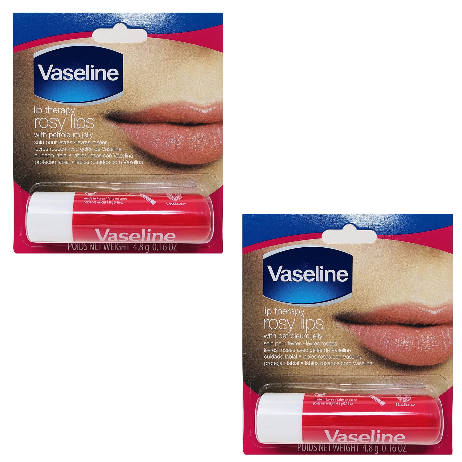 fløde utilfredsstillende Se internettet 2 Pack) Vaseline Lip Therapy Rosy Lips | Lip Balm with Petroleum Jelly for  Providing Your Lips with Ultimate Hydration and Essential Moisture to Treat  Chapped, Dry, Peeling, or Cracked Lips; 0.16