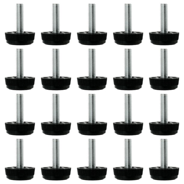 Protector ajustable de pies niveladores de muebles Uxcell M8x28x30mm para patas de silla y mesa 20 piezas