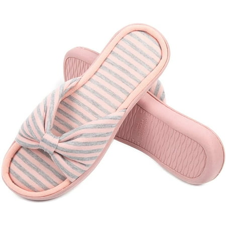 

Womens Open Toe Summer Slippers Memory Foam Sandal House Ladies Slippers
