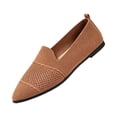 thumbnail image 2 of Willtoo Womens Mesh Soft Sole Non Slip Flat Pointed Toe Breathable Slip On Lazy Shoes Casual Round Toe Loafers, 2 of 5