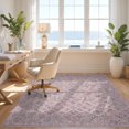 thumbnail image 3 of Design&I 2'x3' Washable Doormat Pink Boho Purple Distressed Vintage Lattice Round Scroll Border for Entryway, Indoor, Ultra-Thin & Non-Slip Skid-Resistant, 3 of 7
