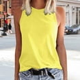 thumbnail image 2 of Daznico Tank Tops for Women,Ladies Solid Color Vest Sleeveless Summer T Shirt Round Neck Top,Size S, 2 of 4