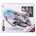 thumbnail image 2 of Disney Store Star Wars Millennium Falcon Light Up 15" Play Set Rey & Chewie Toy Figures Marvel ToyBox, 2 of 8