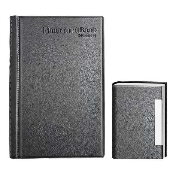 Business Card Organizer,Business Card Holder,PU Leather Business Card Case Pocket Card Holders Portable Business Card Holder Book for Men & Women