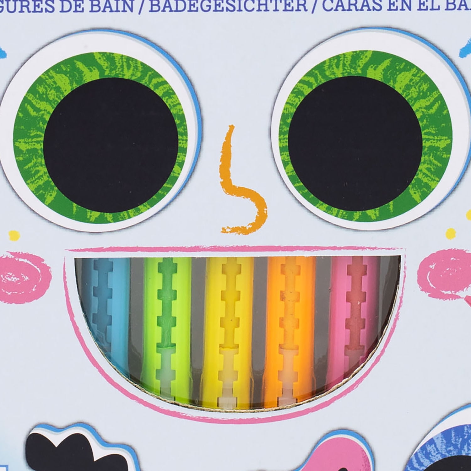 Tiger Tribe Bath Faces Toy for Toddlers - Creative Bathtime Fun with Foam Features and Crayons - Develop Fine Motor Skills and Imaginative Play