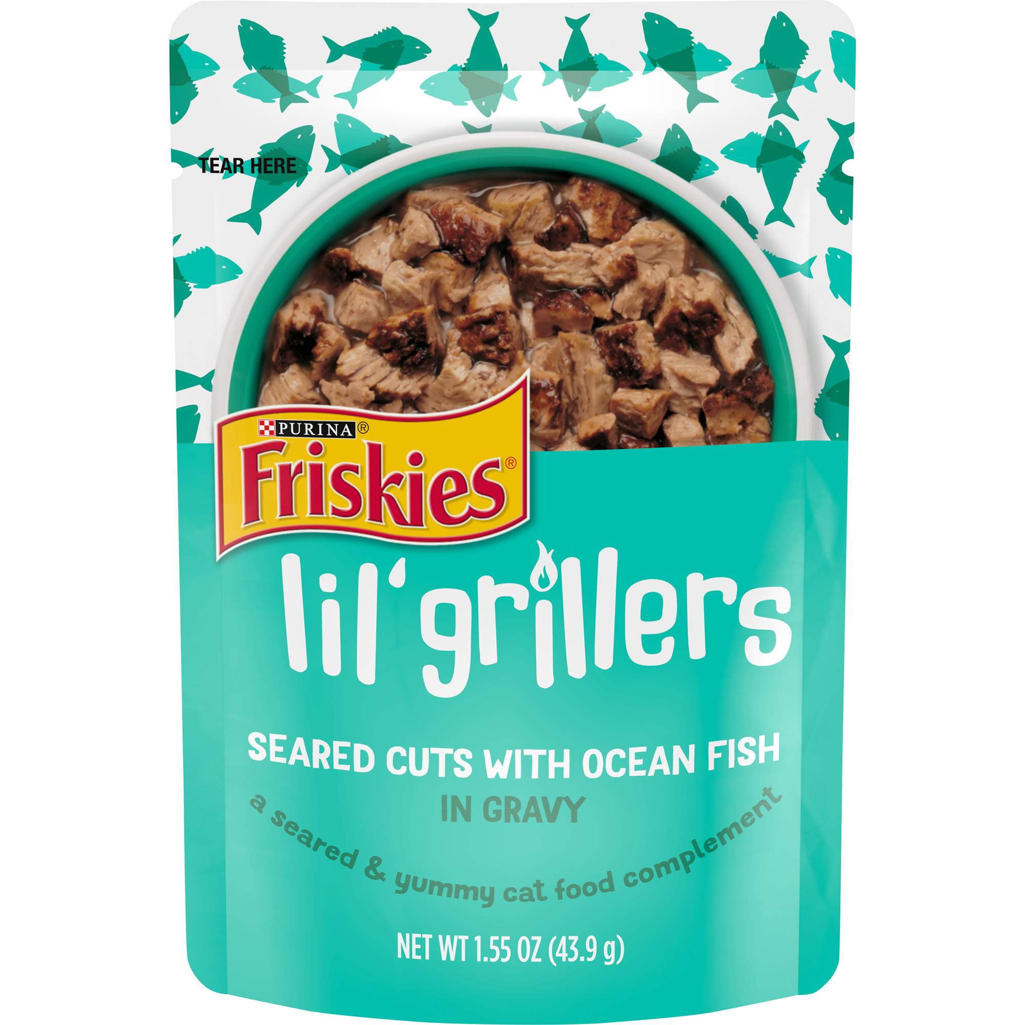 (16 Pack) Friskies Gravy Wet Cat Food Complement, Lil' Grillers Seared
