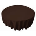 thumbnail image 2 of LA Linen TCpop90R-BrownP22 Polyester Poplin Tablecloth, Brown - 90 in. Round, 2 of 3