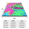 thumbnail image 3 of Salouo Psychedelic Cartoon Frog Print Bed Blankets,Flannel Blanket Comfortable Air Conditioning Blanket Lightweight Blanket for Sofa Bed Travel & Couch -80"x60", 3 of 8