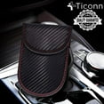 thumbnail image 4 of Faraday Bag for Key Fob (2 Pack), TICONN Faraday Cage Protector - Car RFID Signal Blocking, Anti-Theft Pouch, Anti-Hacking Case Blocker (Carbon Fiber Texture)…, 4 of 7