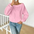 thumbnail image 6 of Holzkary Sweatshirts for Women Hoodies Off The Shoulder Sweatshirts Oversized Long Sleeve Boat Neck Sweatshirts Graphic Printed Pullover Top Comfy Fall Winter Outfits Clothes 2025 Fashion Pink 3Xl, 6 of 9