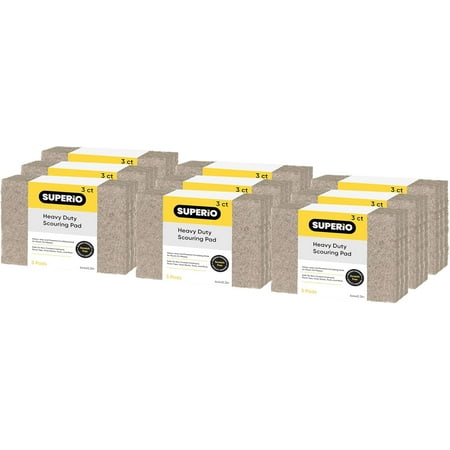 Natural Scouring Pad Non-Scratch Sisal Plant Based Scrubber Cleaning Scrub Pads, Eco-Friendly Reusable Kitchen Scrubbing Pad Pack of 27, by Superio